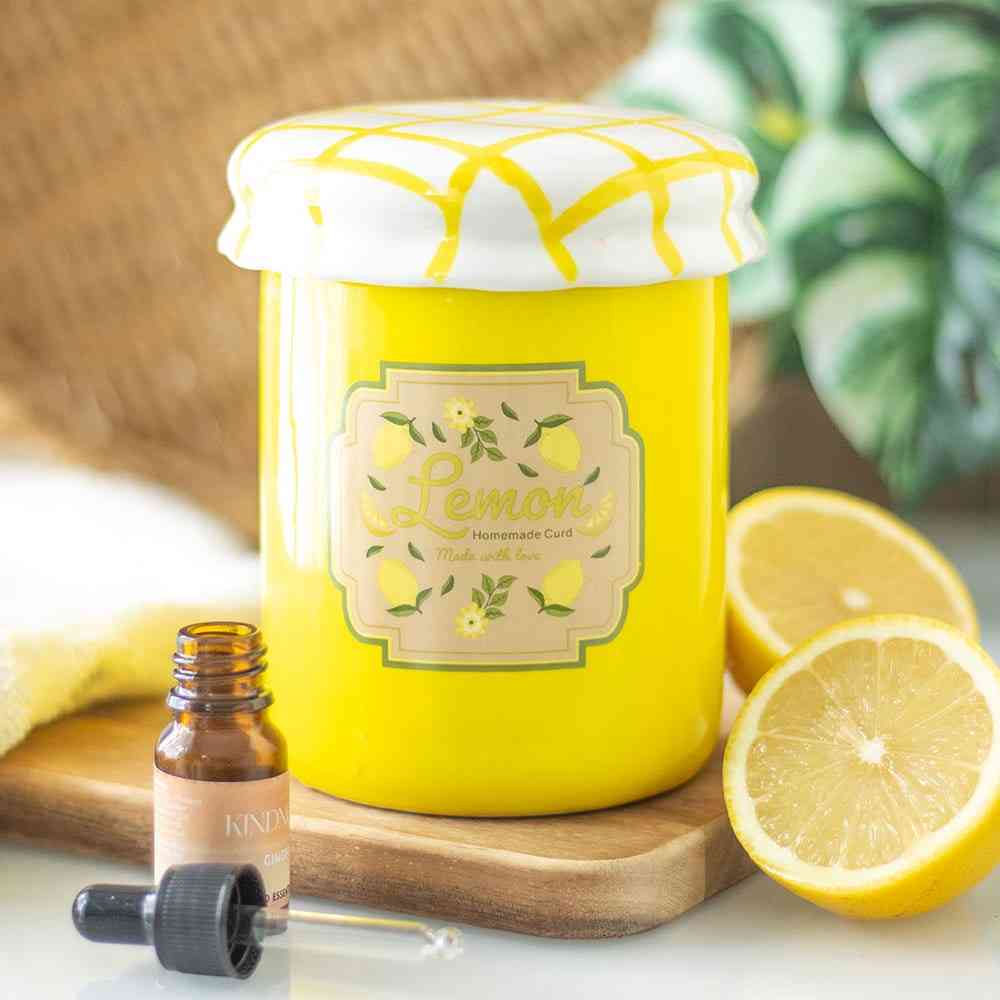 Something Different - Lemon Curd Jar and Wax Warmer Oliebrander - Geel
